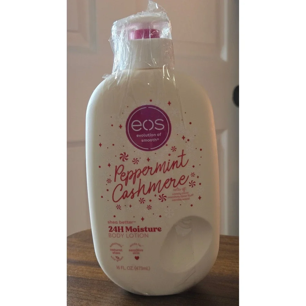 eos Peppermint Cashmere Shea Better 24H Moisture Body Lotion 16oz Pump New